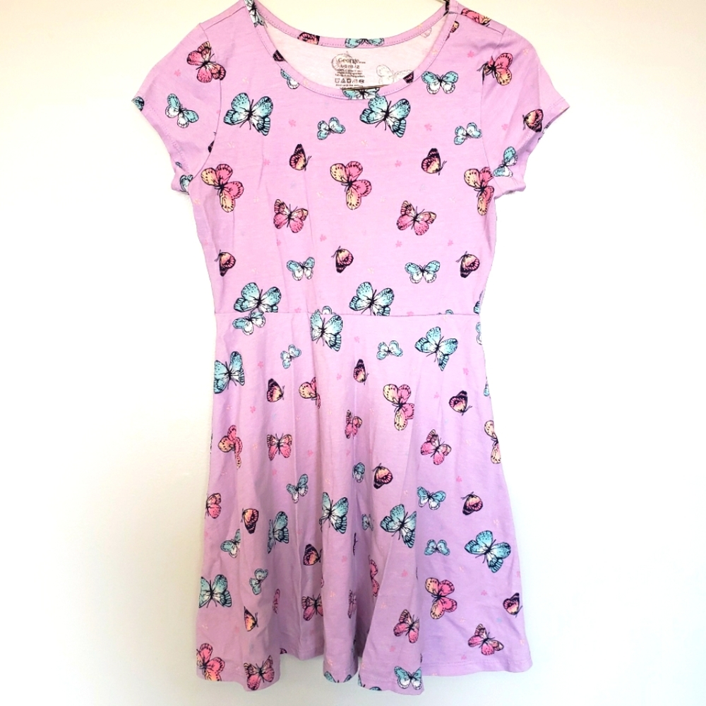 George Short-Sleeve Flair-Out Dress
